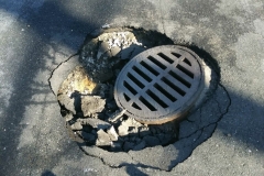 Sinking Manhole Before